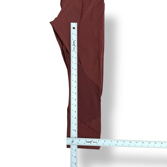 Lululemon Athletica Pace Rival‎ Cropped Leggings Womens Size 6 in Maroon Red - Picture 6 of 10